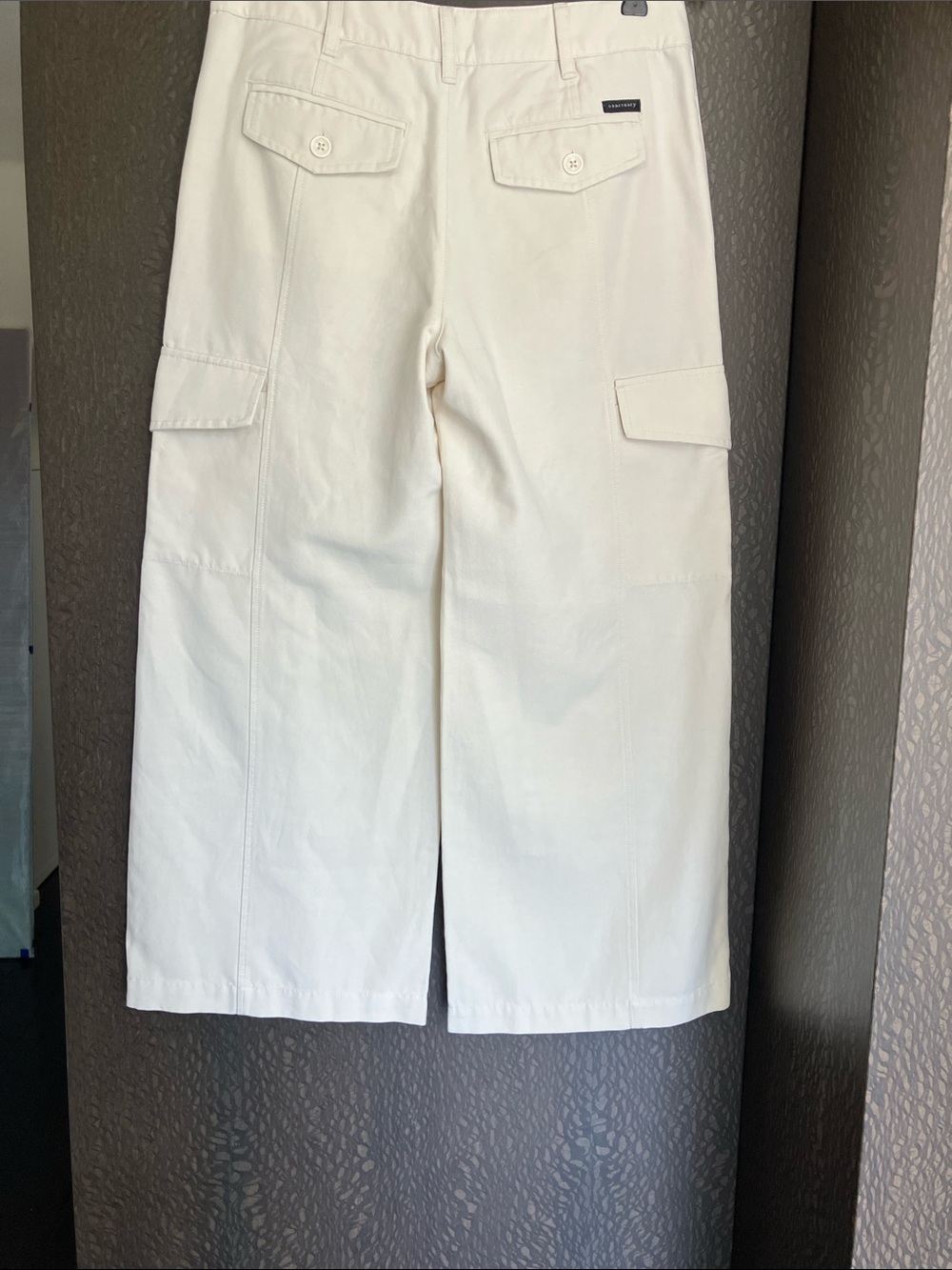 SANCTUARY Standard Surplus Cream Wide-Leg Cropped Cargo Pants Women’s 29 - Picture 7 of 12